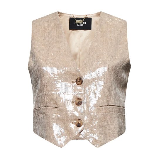 Vest with sequins