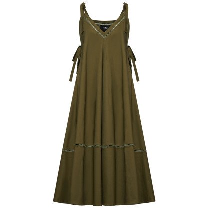 Long dress with embroidered details