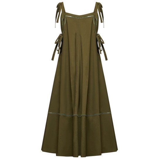 Long dress with embroidered details
