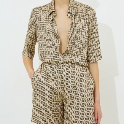 Nina Satin Printed Shorts