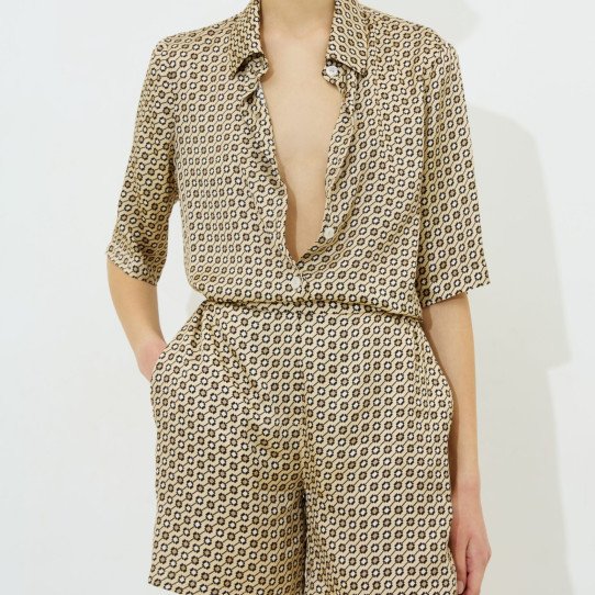 Nina Satin Printed Shorts