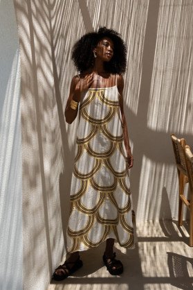Dress with gold details