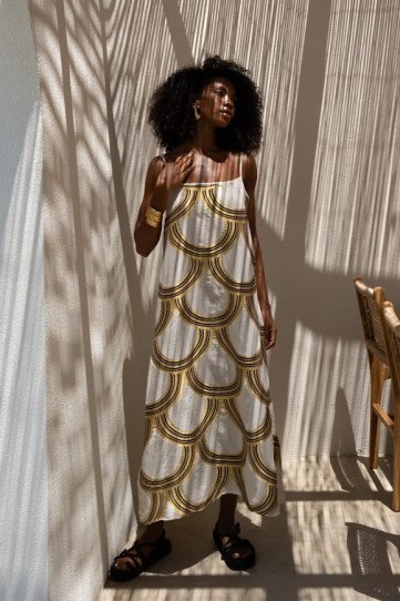 Dress with gold details
