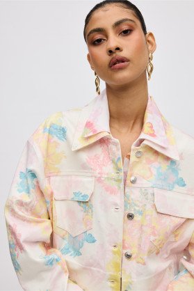 FLORAL MIST JEAN JACKET