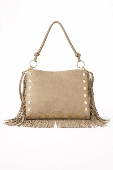 SIMONA SUEDE BEIGE CROSSBODY BAG