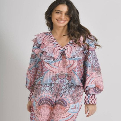 Shirt top in Pink Color