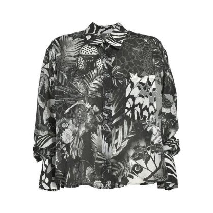 Shirt in white black