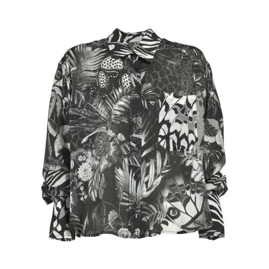 Shirt in white black