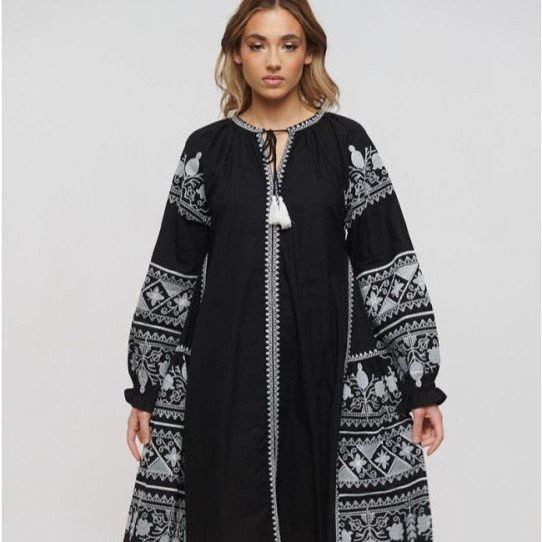 Dress in black white